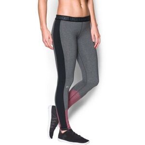 Under Armour Womens Favorite‎ Graphic Leggings Gray Pink XS 1300180